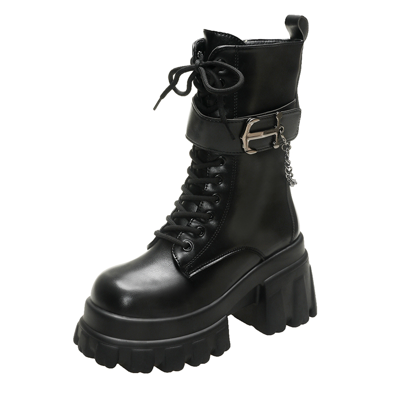 Sewing Latex - 11 cm Frau Versteckte Keile Stiefel