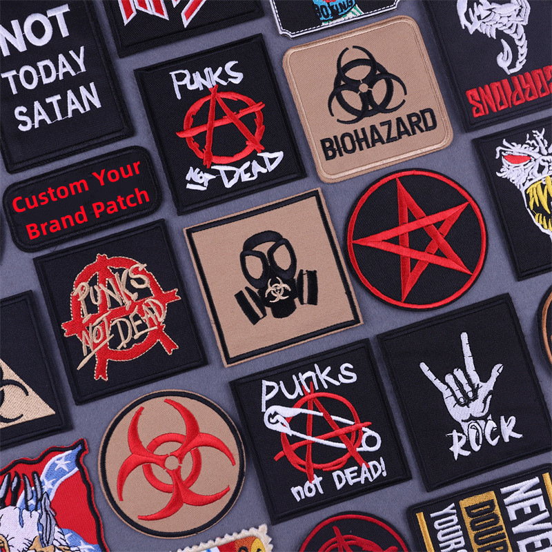 Velcro Sew On - Punk bestickte Aufnäher zum Aufbügeln auf