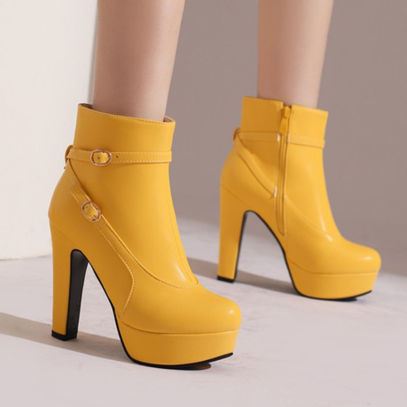 Sewing Fleece - Mode Plattform Stiefel Frauen Sexy Nieten