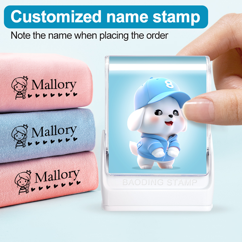 Sewing Label - Personalisierter Baby-Kleidungsstempel, individueller Cartoon-Namensetikettendrucker, wasserdichtes, wiederverwendbares