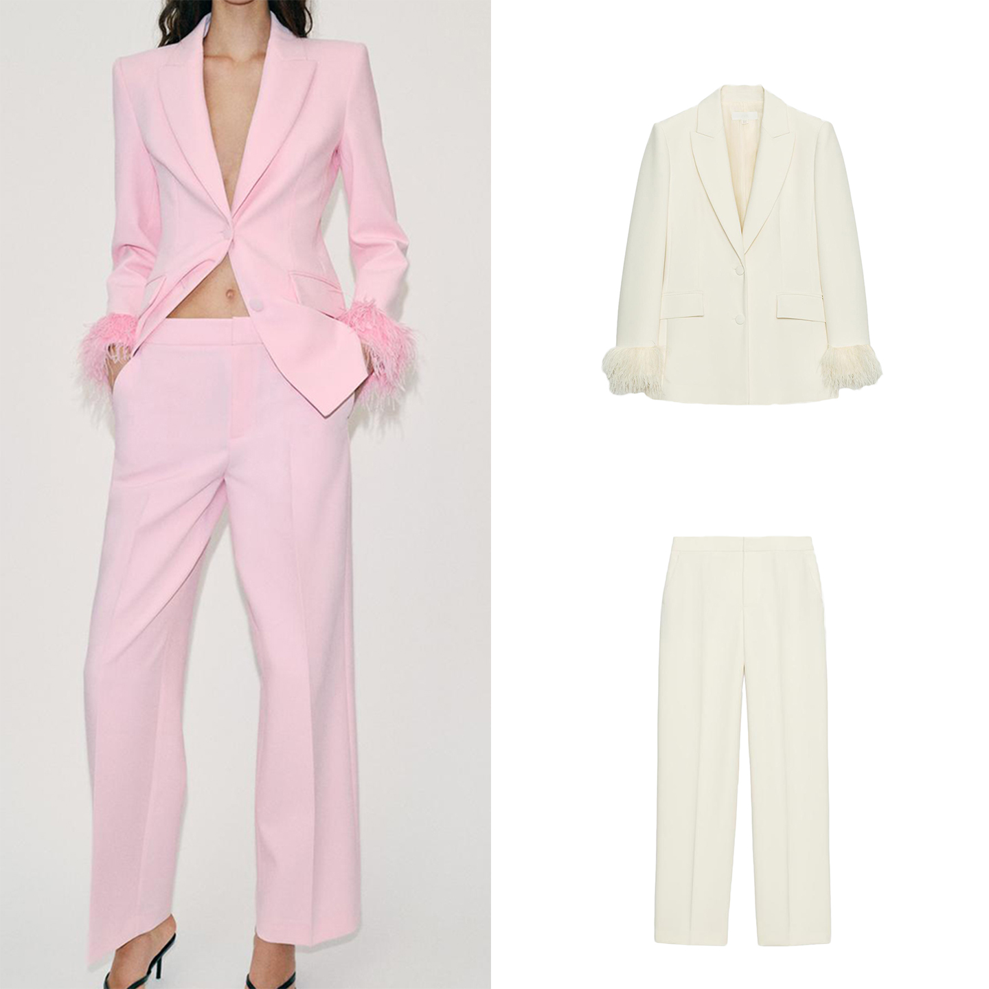 Shoulder Pad Set In - Damen Mode-Anzug-Set 2026 Sommer Niedrige Taille