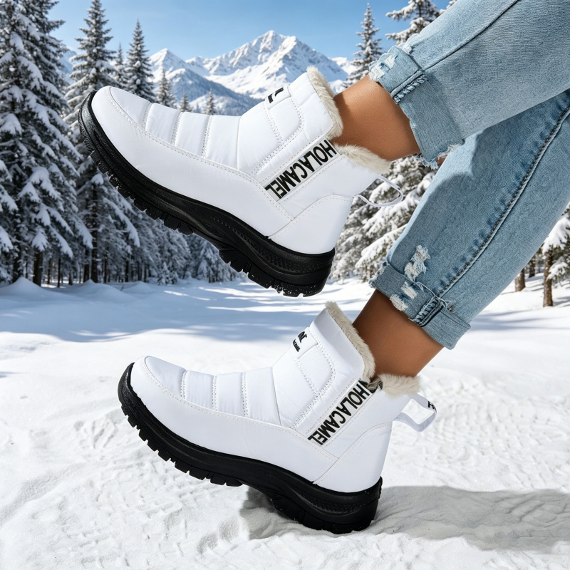 Sewing Fleece - Damen-Schneestiefel mit dickem Fleecefutter, warme und