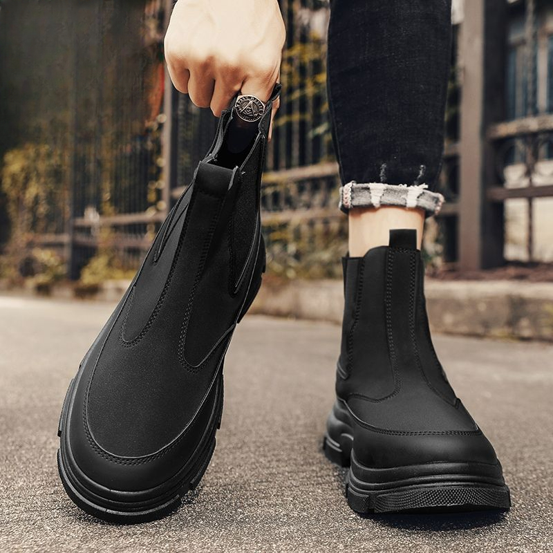 Sewing Latex - Herren-Stiefel mit hohem Schnitt, britischer Stil,