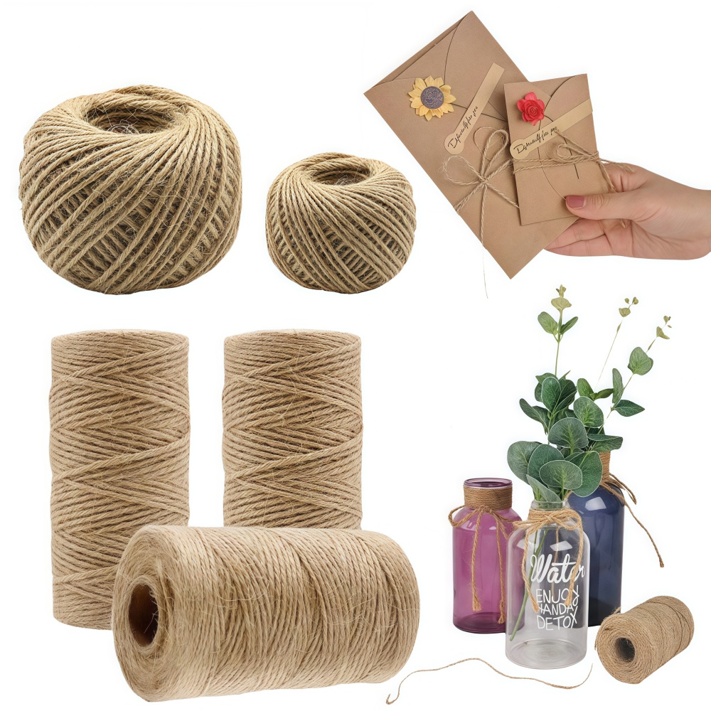 Sewing Thread In Textile - 2/3/4mm Natürliche Jute-Schnur Band für Bastelarbeiten