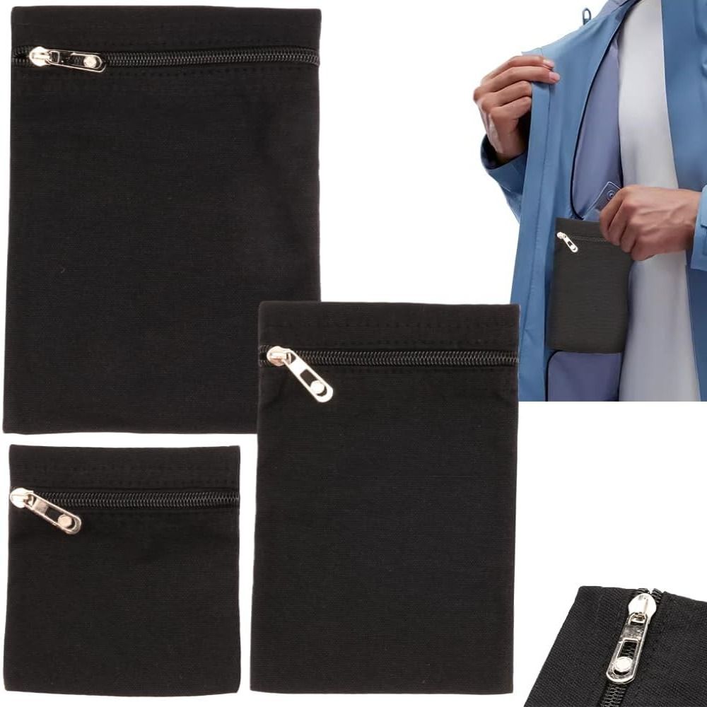 Sewing Zipper - Reisebrieftasche mit Einnähtasche, versteckter Seitentasche mit