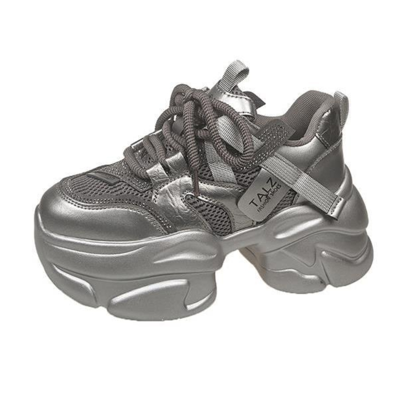 Sewing Latex - Frauen Mesh Chunky Turnschuhe Herbst Hohe