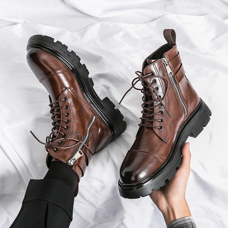 Sewing Zipper - Marken-Herrenstiefel im Naked-Stil, Modische Einfache Freizeitschuhe
