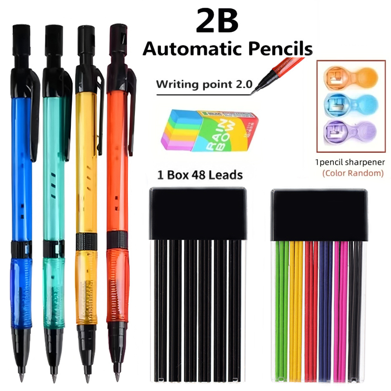 Staedtler Pencil Lumocolor - 2,0-mm-Druckbleistift-Set mit 2B schwarzen/farbigen Minen zum