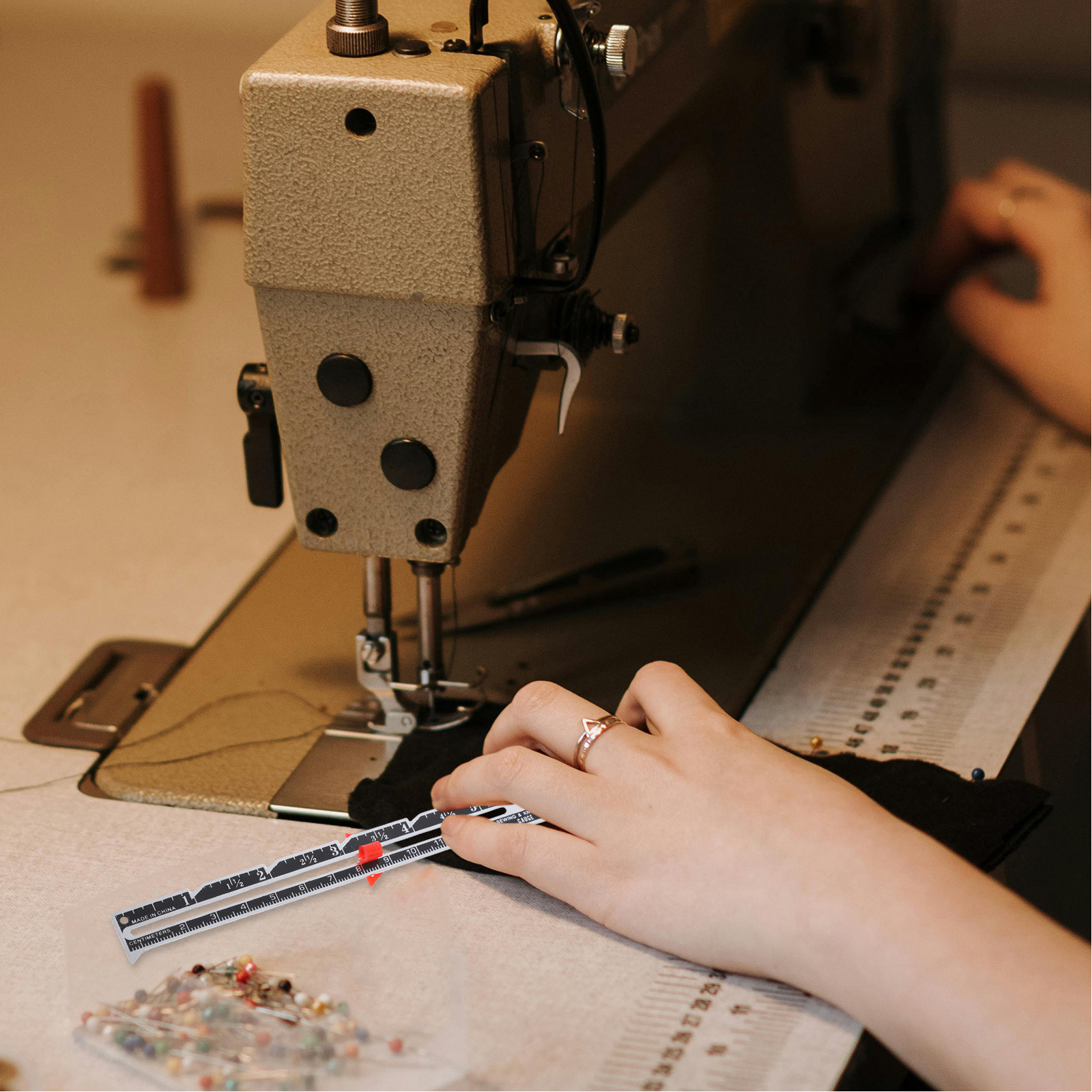 Sewing Knit - 12-teiliges Metall-Nahtmaßband-Set, Gleitende Messwerkzeuge für Nähen,