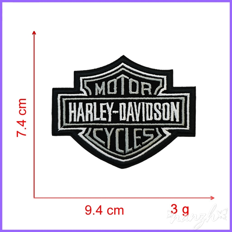 Velcro Sew On - Dekorativer Klettverschluss-Patch, Motorrad-Stickerei-Stoffpatch, Leder-Nähpatch für Harley