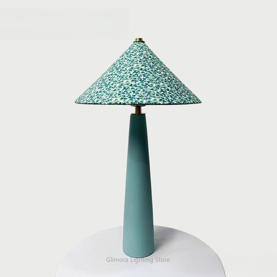 Century Textile & Sewing Supply Hours - Blaugrüne Tischlampe in Regenschirmform: Stoff der