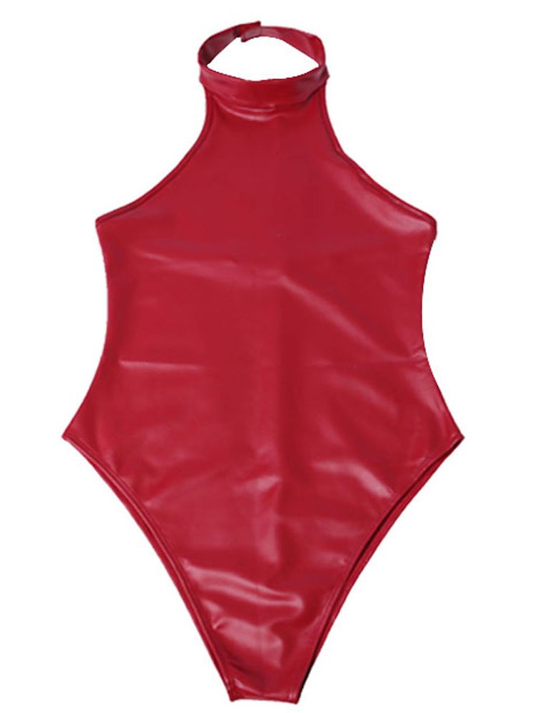 Sewing Latex - Faux Latex Pu Leder Catsuit rücken