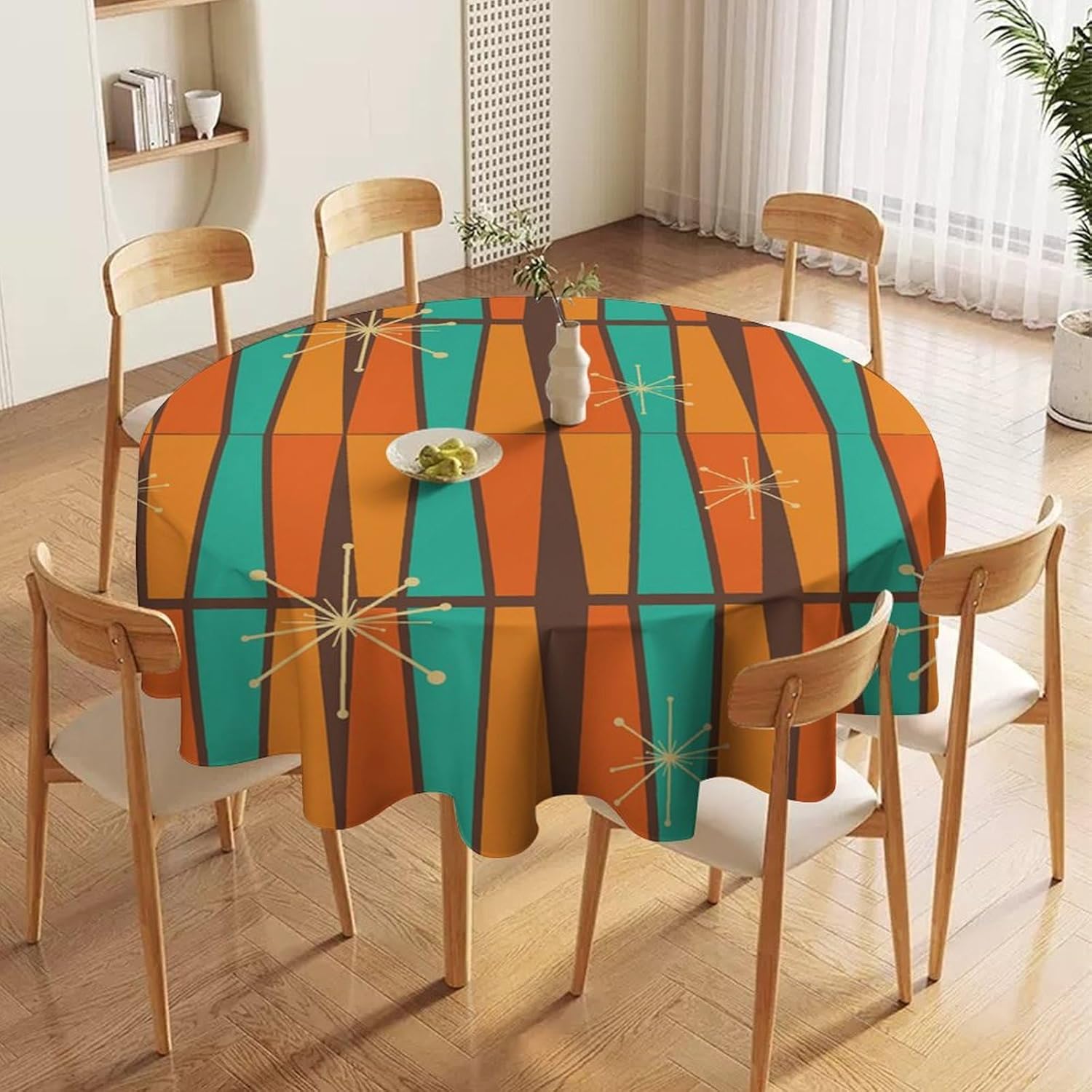 Mid-Century Modern Orange-Gelb – Century Textile & Sewing Supply Hours Bewertung und Preis