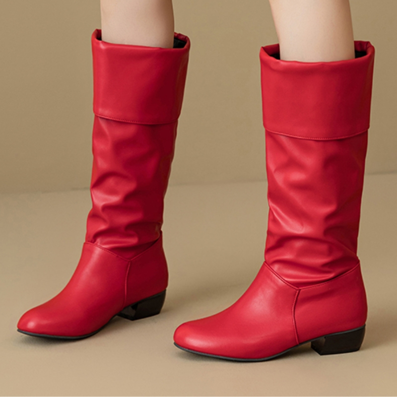 Slip-on-Kniehohe Stiefel, plis – Sewing Fleece Bewertung und Preis
