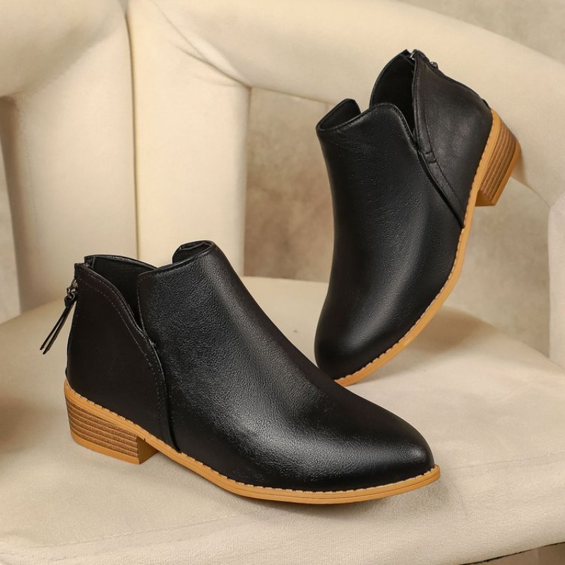 Damen-Stiefeletten, runde Zehe – Sewing Zipper Bewertung und Preis