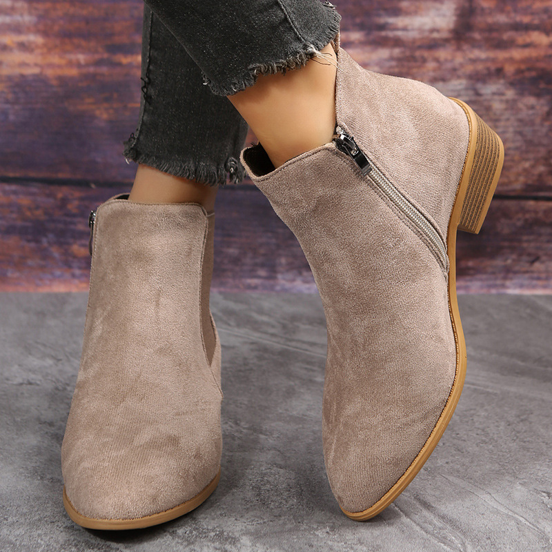 Frauen Kurze Stiefel Herbst Sp – Sewing Zipper Bewertung und Preis