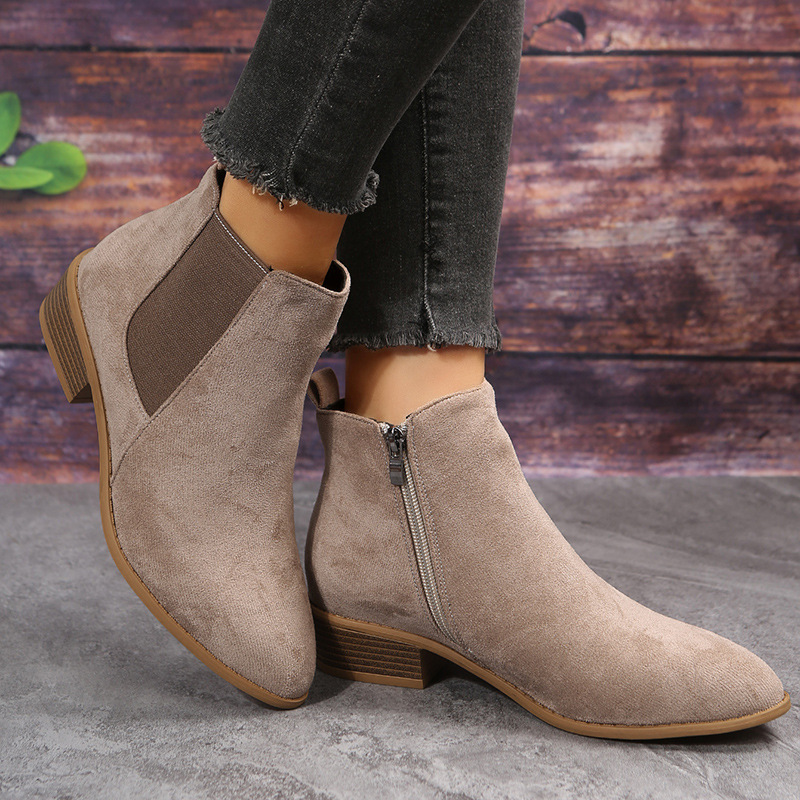 Frauen Kurze Stiefel Herbst Sp – Sewing Zipper Bewertung und Preis