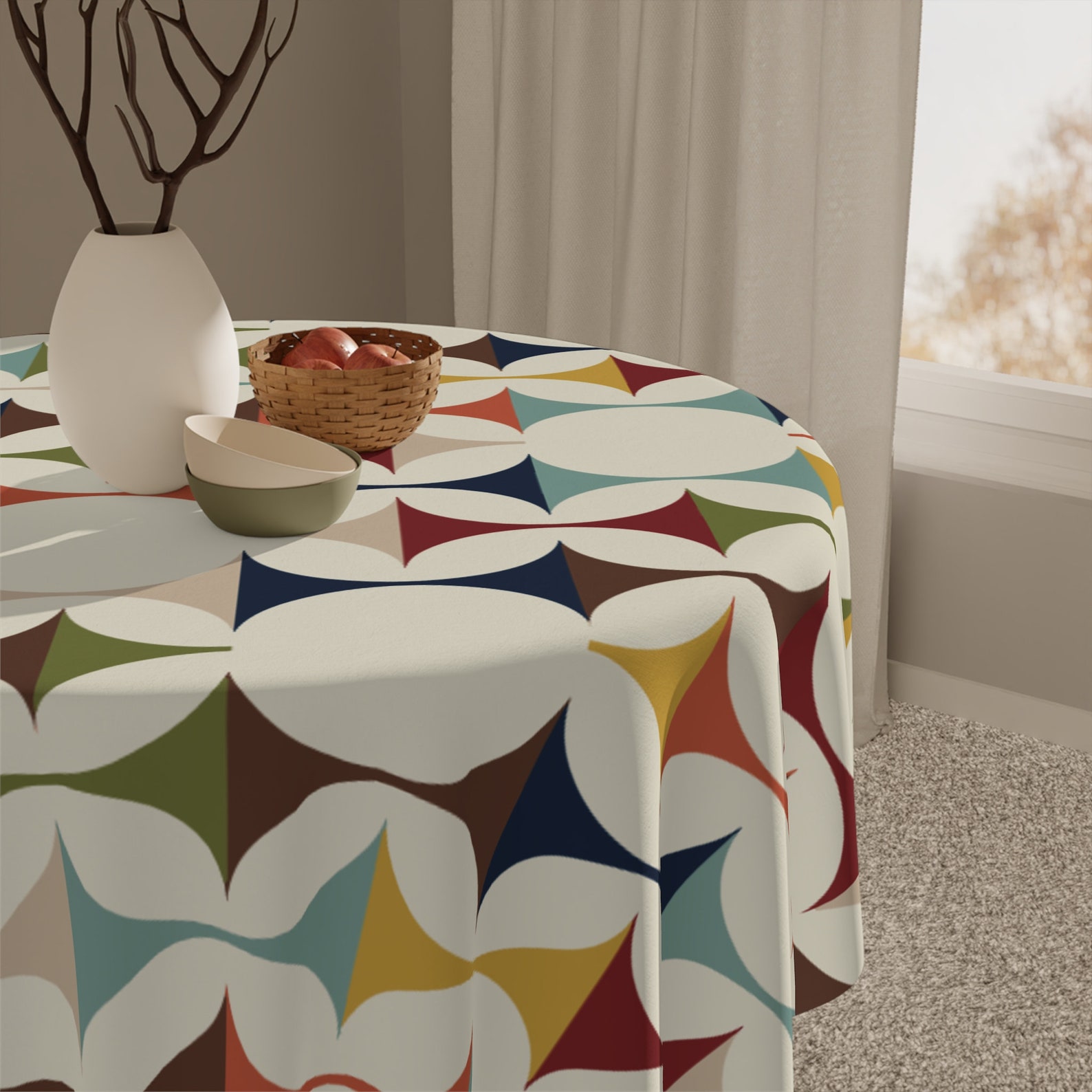 Mid-Century Modern Retro Geome – Century Textile & Sewing Supply Hours Bewertung und Preis