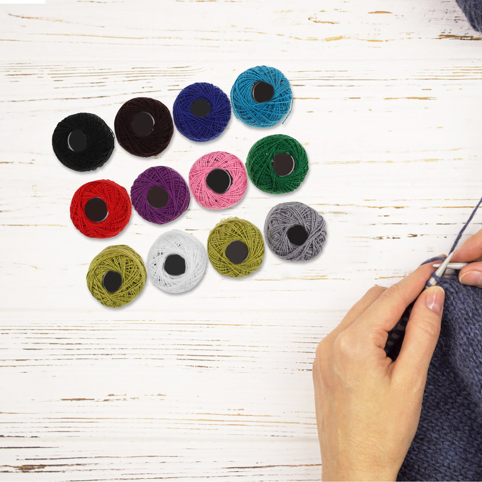 12 Stück Baumwoll-Stickgarn Bu – Sewing Knit Bewertung und Preis