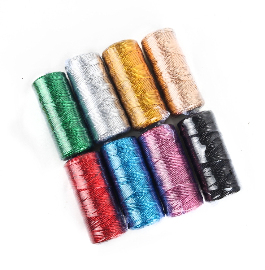 Gold und Silber Makramee Korde – Sewing Thread In Textile Bewertung und Preis