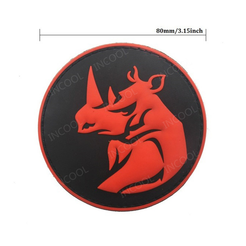 Nashorn Kopf PVC Patch taktisc – Velcro Sew On Bewertung und Preis